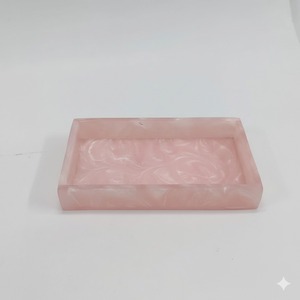 Floral <b>Edges</b> Epoxy Resin Serving Storage Tray For Home Hotel Designer Jewelry Organizer Bathroom Counter Tray Coffee Table <b>Decor</b> - Product Image 6