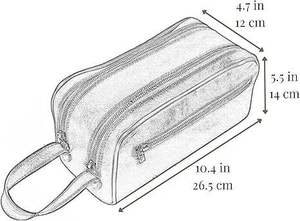 Trousse de Toilette en Cuir Véritable pour Hommes et Femmes, Pochette de Voyage Zippée pour Cosmétiques et Maquillage – Vente en Gros - Product Image 6