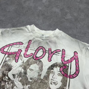 2026 Wholesale High Quality Custom Dtg Print O Neck Gemstones <b>Tshirts</b> for Men Dirty Washed Distressed Design Men's <b>Tshirts</b> - Product Image 3