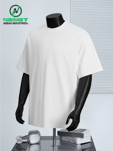 New Wholesale Stylish Mens <b>White</b> Oversized Blank 100% Cotton Embroidered T-Shirts Drop Shoulder Heavyweight Casual <b>Tees</b> - Product Image 6