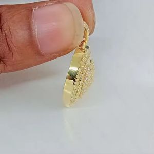 Colgante de Lujo con Forma de Corazón de Moissanita, Chapado en Plata 925, con Incrustaciones de Piedras, para Unisex, Collar Romántico - Product Image 3