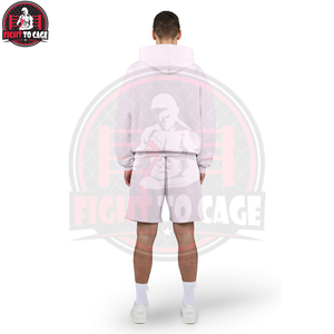 ชุดเซ็ตฮู้ดดี้และกางเกงขาสั้นผ้าฝ้ายผสมโพลีเอสเตอร์สีพาสเทลลาเวนเดอร์แบบเรียบง่าย สวมใส่สบาย น้ำหนักเบา ระบายอากาศได้ดี ราคาขายส่ง สำหรับผู้ชาย รุ่นใหม่ทันสมัย - Product Image 4