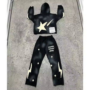 Conjuntos de Dos Piezas Personalizados: Sudaderas con Cremallera Completa y Pantalones Acampanados, Chándal Oversize para Hombre, Ropa Deportiva para Entrenamiento y Jogging - Product Image 3