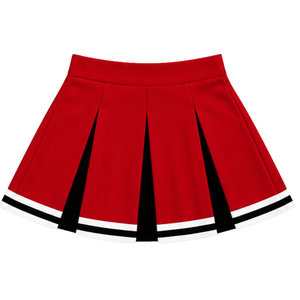 Falda Plisada Roja Brillante para Animadoras, Uniforme Deportivo para Mujeres y Niñas, para Equipo de Baile, Práctica, Entrenamiento, Competencia - Product Image 2