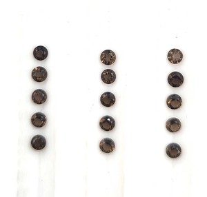 Lote de 100 Piezas de Cuarzo Ahumado Natural, Corte Redondo, Piedras Sueltas de 2-3 mm, Certificado IGI, para la Fabricación de Joyas (Colgante/Brazalete/Pendientes) - Product Image 3