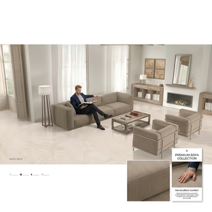 Dalles de porcelaine gris onyx effet voile 48x96in (1200x2400mm) 20mm, conçues pour les cuisines, les murs, les salles de bain extérieures, pierre artificielle - Product Image 3