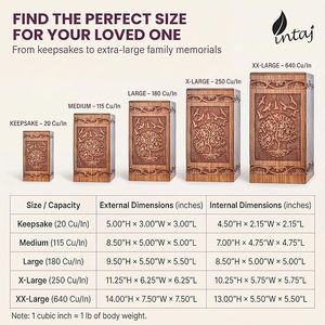 Urnes funéraires en bois de rose avec gravure personnalisée, disponibles en 6 tailles différentes - Product Image 2