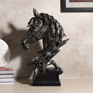 Jaffs Exports Trending Aluminum Horse Head Sculpture Art Figurine Handmade Eco-Friendly Durable for Tabletop Living Room Decor - Product Image 4