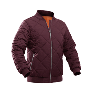 Wholesale Single-layer Winter Quilted Windbreakers <b>Jackets</b> <b>Canvas</b> Zipper Front Waterproof Windproof Outdoor Hiking - Product Image 4