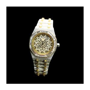 นาฬิกาเพชรกลไกจักรกลแบบคลาสสิกของอินเดียแท้สแตนเลสกลไกไขลานเองของขวัญหรูหราไม่เหมือนใครสำหรับความหรูหราใหม่ - Product Image 1