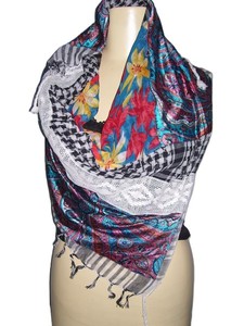 New Design Ethnic Cotton <b>Scarf</b> with Patchwork and Arab Arafat Inspired Pattern Designer Shawl - Product Image 1