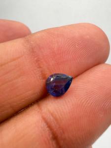 Zafiro Azul Natural Vívido en Forma de Pera de 1.30 Quilates, Piedra Preciosa Suelta de Ceilán, Sri Lanka, para Joyería Personalizada, Zehra Gems, con Juego de Color - Product Image 3
