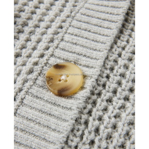 European American Men Women's Winter V-Neck Knitted Cardigan Wool/Acrylic Covered Button Closure Anti-Pilling Quick Dry Full - Product Image 5