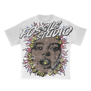 T-shirt Homme Premium Personnalisé en Coton Épais Délavé à l'Acide, Imprimé Vintage, Style Streetwear, Effet Vieilli - Product Image 1