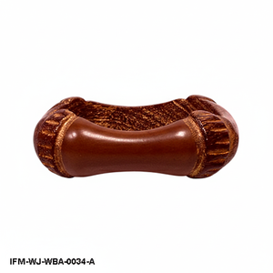 Bracelet manchette en bois vintage fait main, texturé et sculpté, style ethnique, pour femme, cadeau de bijoux ethniques - Product Image 4