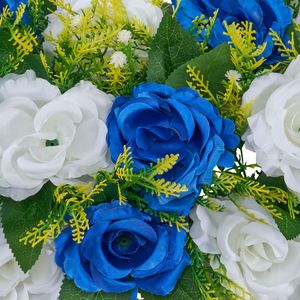 10 Pezzi di Sfere Floreali Artificiali 19,6 X 8,6 Pollici, Composizioni di Rose Finte, Bouquet per Centrotavola Matrimoniali, Ghirlande e Corone Floreali - Product Image 4