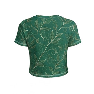 T-shirt court moderne pour femmes, tissu léger, manches courtes, col rond, coupe facile, vêtements d'été confortables pour un usage quotidien - Product Image 6
