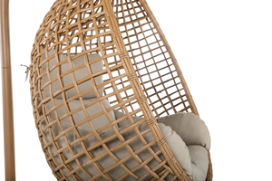 SOLACE Outdoor Patio <b>Egg</b> Swing Chair with Cushion for Balcony Villa and Garden - Product Image 4