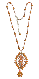 Collar Bohemio Chapado en Oro con Cuentas, Colgante de Piedras Coloridas para Mujer, Joyería de Moda Hecha a Mano con Forma Circular - Product Image 4