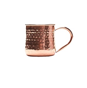 Copper Mug Hammered Metal <b>Straight</b> Cup With Handle Vintage Design Tea Mugs For Home <b>Bar</b> Use Keep Cold Beverages Frosty - Product Image 3