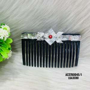 Peineta de Moda de Aleación de Zinc Chapada en Oro y Plata con Diseño Geométrico/Flores de 8cm - Product Image 2