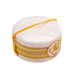 Tapa Dorada con Diseño de Corona |   Gorra con Corona Bordada a Mano con Hilos de Oro |   Gorra Masónica Blanca |   Gorra Ceremonial Masónica |   Personalizado - Product Image 1