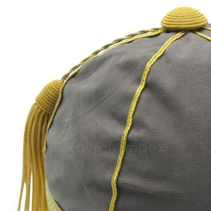 Casquettes d'honneur en velours de haute qualité, casquettes de présentation professionnelles pour le rugby, le cricket et le football, casquettes d'honneur personnalisées avec pompons - Product Image 6