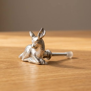 Silver Deer Shape Zinc Alloy Cabinet Knobs Rustic Furniture Handle for Home Bar Drawer <b>Door</b> Pulls - Product Image 4