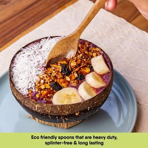 Cucchiai Monouso 100% Biodegradabili di Qualità Premium, 100 Pezzi, Lunghi 6.7 Pollici, Resistenti, Senza Scaglie, in Fibra Vegetale, Ecologici - Product Image 2