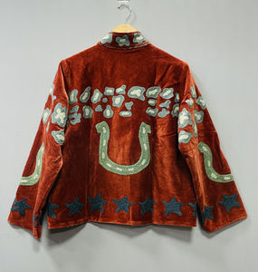 Chaqueta Elegante de Invierno para Mujer, Bordado de Terciopelo Hecho a Mano, Diseño Exquisito Suzani, Forro de Terciopelo Suave, Forro de Algodón - Product Image 6