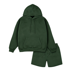 ชุดเสื้อสเวตเตอร์มีฮู้ดสีพื้นแบบยูนิเซ็กซ์แขนยาวสตรีทแวร์ 2 in 1 ทรงหลวมมีกระเป๋าข้างผ้าฝ้ายน้ำหนักเบาเหมาะสำหรับใส่ในฤดูใบไม้ร่วง - Product Image 3