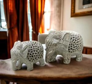 Figuras de Animales de Elefante Talladas a Mano en Piedra Jabonosa Natural, Brillantes y Personalizadas, Increíbles para Decoración del Hogar y Regalos Corporativos - Product Image 5