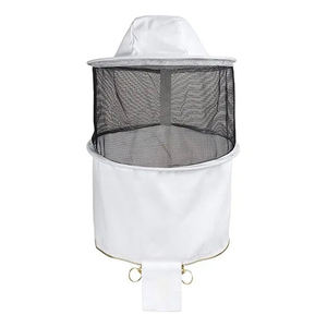 Voile d'apiculteur blanc avec filet en maille et sangle réglable en polyester, coupe standard pour une protection optimale - Product Image 1