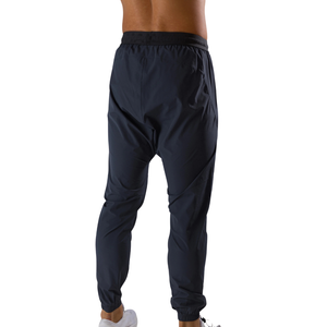 Pantalon de jogging pour homme bleu nuit Apex léger extensible fuselé avec poche zippée – Fourniture en gros OEM - Product Image 3