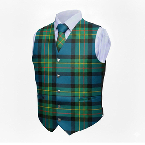Mens Modern Tartan Check Vest Slim Fit Plaid Waistcoat For Office Wear Wedding Events And Party Wear Tartan Check Vest - Product Image 1