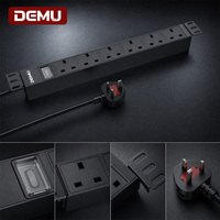 PDU industriel 1U pour montage en rack, 6 prises de type E françaises, disjoncteur 1P, alliage d'aluminium