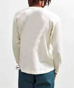 T-shirt d'hiver en coton haute densité |   T-shirt thermique en coton gaufré de qualité supérieure pour hommes, vente en gros OEM ODM - Product Image 2