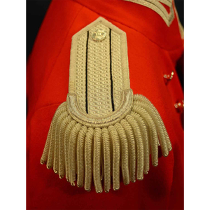 Épaulettes brodées à la main en fil de bullion découpé au laser, personnalisées pour la défense personnelle, faites à la main avec couleur et forme sur mesure - Product Image 3