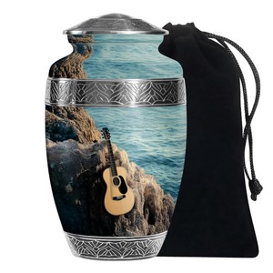 โกศบรรจุอัฐิรูปทรงกีตาร์ ขนาด 10 นิ้ว สำหรับผู้ใหญ่ ชาย/หญิง ขนาดใหญ่ สไตล์ยุโรป/อเมริกา ดีไซน์ปรับแต่งได้ ความจุ 220 คิวบิกอินช์ - Product Image 3