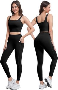 Top Trending Bnice Solid <b>Lace</b> Women's Yoga Leggings 2-Piece Set High Waist Seamed Breathable Spandex/Nylon Butt Lift Fitness - Product Image 4