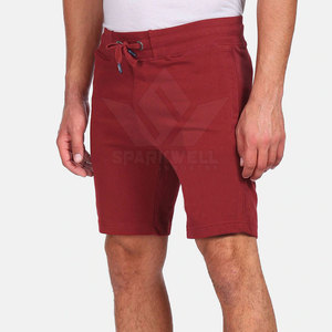 <b>Men's</b> Solid Red Knitted Bermuda <b>Shorts</b> Drawstring Waist Casual Regular Fit Breathable Summer <b>Lounge</b> <b>Shorts</b> - Product Image 4
