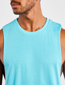 High Quality <b>Men</b> Casual Tank Top Custom Design Breathable 100% Cotton Workout Gym <b>Vest</b> OEM Service Activewear - Product Image 6