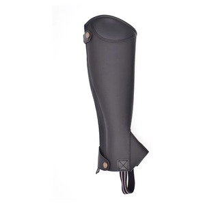 Custom Suede Leather Horse Riding <b>Chaps</b> Heavy Duty Equestrian <b>Half</b> Gaiters Adjustable Outdoor Horseback Riding Protective Gear - Product Image 3