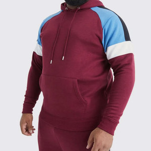 Ensemble de survêtements pour hommes de haute qualité, personnalisables, avec poche, en molleton uni, pour le jogging - Product Image 2