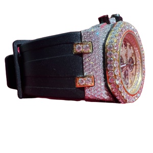 Envío Directo, Reloj de Lujo Clásico de Moda con Moissanita, Reloj con Diamantes Cultivados en Laboratorio, Cristal de Zafiro, Correa de Acero Inoxidable - Product Image 1