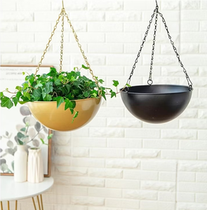 Pot à fleurs suspendu en métal au design moderne pour plantes vertes d'intérieur et d'extérieur, jardinière décorative en fer à prix abordable - Product Image 3