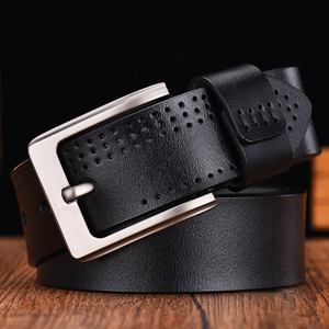 Ceinture en cuir véritable pour homme, design personnalisé, large, boucle personnalisée de haute qualité, ceinture décontractée en cuir pour homme, tailles sur mesure. - Product Image 5