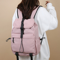 Sac à dos en nylon vert olive à motif géométrique, grande capacité 36-56L, fermeture à cordon, décontracté, unisexe, pour voyage, école, usage quotidien