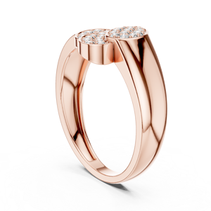 Anillo de Diamante Cultivado en Laboratorio TRI-PETAL RADIANCE para Hombre, Conjunto de Anillos de Oro Rosa Sólido de 18 Quilates con Baño de Rodio, Estilo Minimalista para Boda, Compromiso o Fiesta - Product Image 3