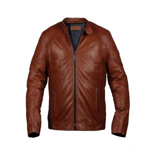 Blouson en cuir haut de gamme unisexe, style streetwear, vêtement d'extérieur d'hiver, en cuir souple et durable, coupe ajustée, OEM ODM - Product Image 6